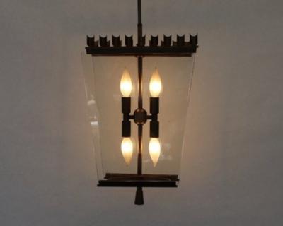  Fontana Arte FontanaArte ITALIAN PENDANT CHANDELIER ATTRIBUTED TO FONTANA ARTE CIRCA 1940