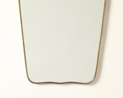  Fontana Arte FontanaArte Italian 1940s Brass Framed Wall Mirror Att Fontana Arte