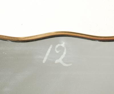  Fontana Arte FontanaArte Italian 1940s Brass Framed Wall Mirror Att Fontana Arte