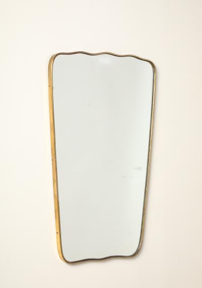  Fontana Arte FontanaArte Italian 1940s Brass Framed Wall Mirror Att Fontana Arte