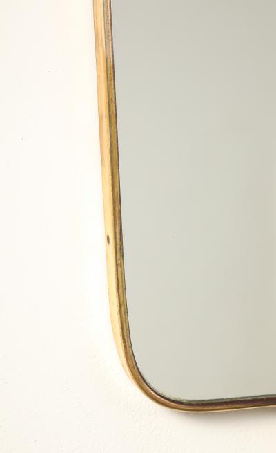 Fontana Arte FontanaArte Italian 1940s Brass Framed Wall Mirror Att Fontana Arte