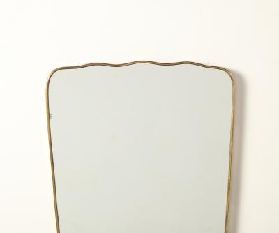  Fontana Arte FontanaArte Italian 1940s Brass Framed Wall Mirror Att Fontana Arte