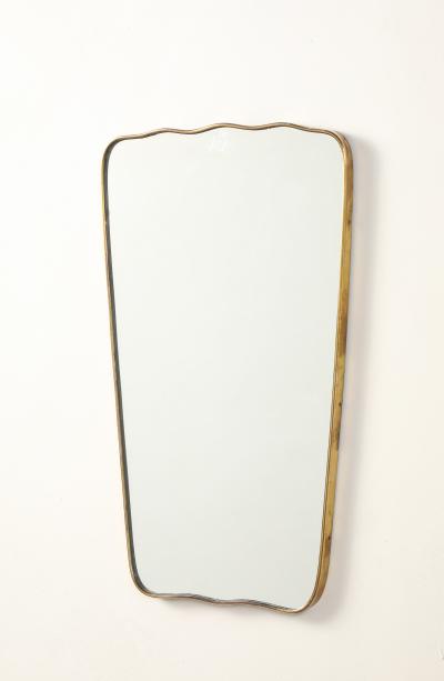  Fontana Arte FontanaArte Italian 1940s Brass Framed Wall Mirror Att Fontana Arte