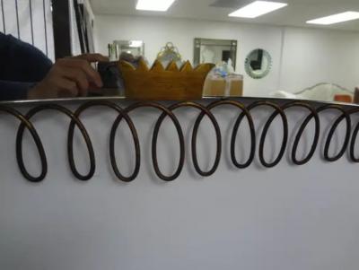  Fontana Arte FontanaArte Italian Etched Mirror With Brass Accents Att To Max Ingrand For Fontana Arte