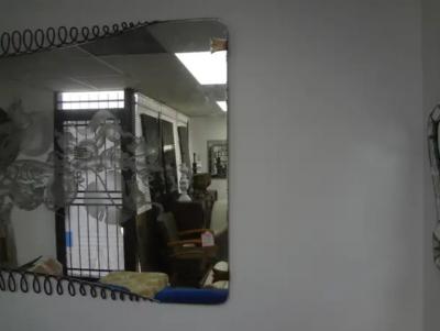  Fontana Arte FontanaArte Italian Etched Mirror With Brass Accents Att To Max Ingrand For Fontana Arte