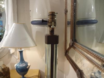  Fontana Arte FontanaArte Italian Fontana Arte Attributed Glass And Bronze Floor Lamp