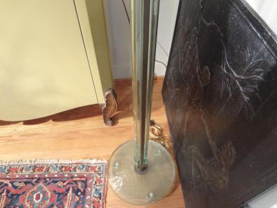  Fontana Arte FontanaArte Italian Fontana Arte Attributed Glass And Bronze Floor Lamp
