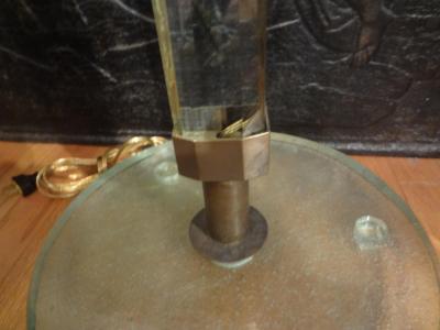  Fontana Arte FontanaArte Italian Fontana Arte Attributed Glass And Bronze Floor Lamp