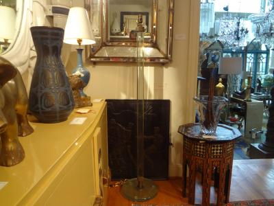  Fontana Arte FontanaArte Italian Fontana Arte Attributed Glass And Bronze Floor Lamp