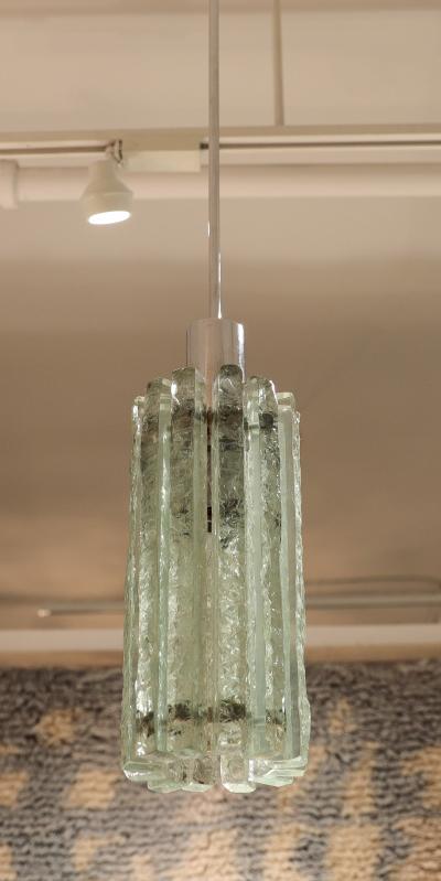  Fontana Arte FontanaArte Italian Glass Pendant Chandelier circa 1970