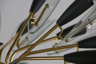  Fontana Arte FontanaArte Italian Mid Century Fifteen Ligths Chandelier Fontana Arte Style 1950