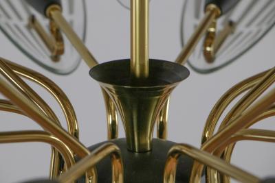  Fontana Arte FontanaArte Italian Mid Century Fifteen Ligths Chandelier Fontana Arte Style 1950