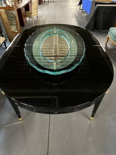  Fontana Arte FontanaArte Italian Mid Century Modern Fontana Arte Oval Glass Mirror or Plateau or Tray