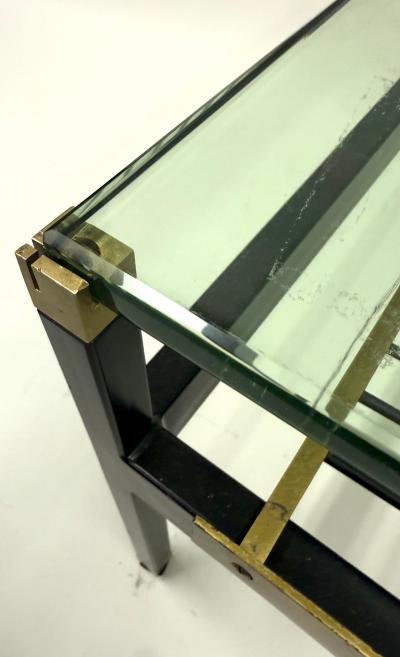 Fontana Arte FontanaArte Italian Mid Century Square Double Tier Cantilevered Coffee Table Fontana Arte