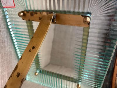  Fontana Arte FontanaArte Italian Modern Fontana Arte Glass And Brass Frame