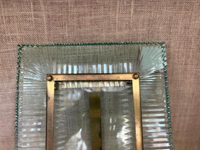  Fontana Arte FontanaArte Italian Modern Fontana Arte Glass And Brass Frame