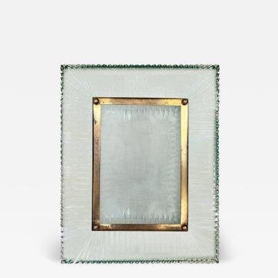  Fontana Arte FontanaArte Italian Modern Fontana Arte Glass And Brass Frame