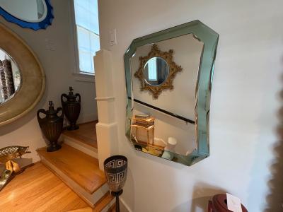 Fontana Arte FontanaArte Italian Modern Fontana Arte Inspired Beveled Mirror
