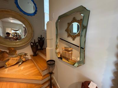  Fontana Arte FontanaArte Italian Modern Fontana Arte Inspired Beveled Mirror
