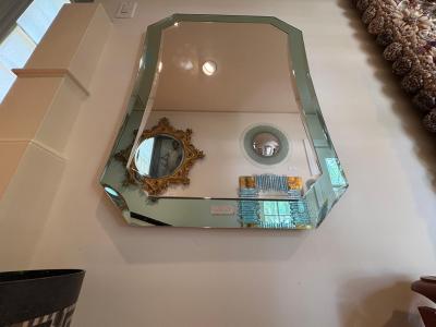  Fontana Arte FontanaArte Italian Modern Fontana Arte Inspired Beveled Mirror