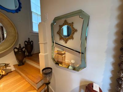  Fontana Arte FontanaArte Italian Modern Fontana Arte Inspired Beveled Mirror