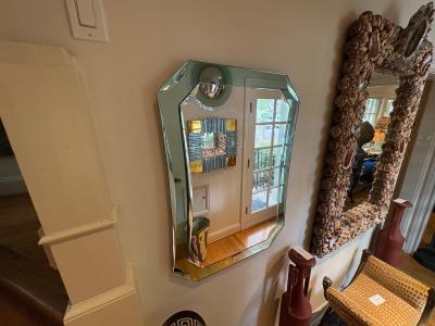  Fontana Arte FontanaArte Italian Modern Fontana Arte Inspired Beveled Mirror