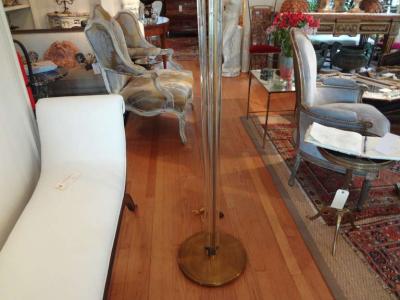  Fontana Arte FontanaArte Italian Murano Glass and Bronze Floor Lamp