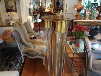  Fontana Arte FontanaArte Italian Murano Glass and Bronze Floor Lamp