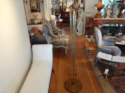  Fontana Arte FontanaArte Italian Murano Glass and Bronze Floor Lamp