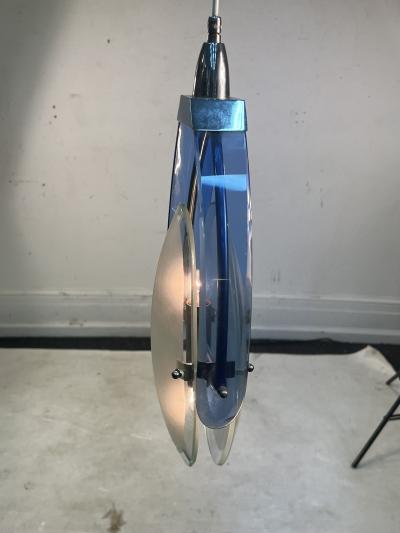  Fontana Arte FontanaArte MID CENTURY ITALIAN GLASS PENDANT FIXTURE IN THE MANNER OF FONTANA ARTE