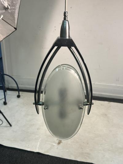  Fontana Arte FontanaArte MID CENTURY ITALIAN GLASS PENDANT IN THE MANNER OF FONTANA ARTE