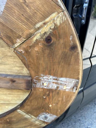  Fontana Arte FontanaArte MONUMENTAL ITALIAN ART DECO BLUE CLEAR OVAL MIRROR WITH SHELF