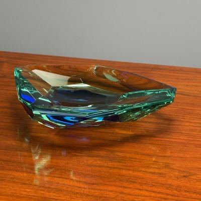  Fontana Arte FontanaArte Max Ingrand Fontana Arte Mid Century Modern Ashtray Cut Crystal 1960s