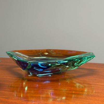  Fontana Arte FontanaArte Max Ingrand Fontana Arte Mid Century Modern Ashtray Cut Crystal 1960s