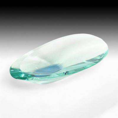  Fontana Arte FontanaArte Max Ingrand Fontana Arte Mid Century Modern Large Ashtray Cut Crystal 1960s