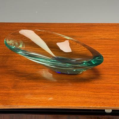  Fontana Arte FontanaArte Max Ingrand Fontana Arte Mid Century Modern Large Ashtray Cut Crystal 1960s