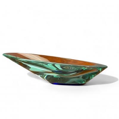  Fontana Arte FontanaArte Max Ingrand Fontana Arte Mid Century Modern Large Ashtray Cut Crystal 1960s