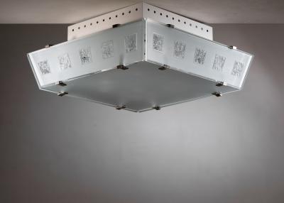  Fontana Arte FontanaArte Max Ingrand ceiling lamp for Fontana Arte