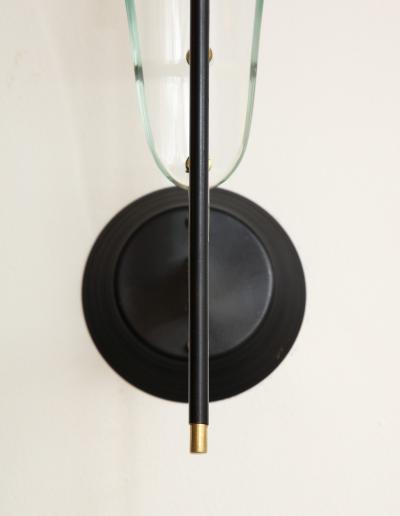  Fontana Arte FontanaArte Max Ingrand for Fontana Arte Glass Wall Sconces circa 1960