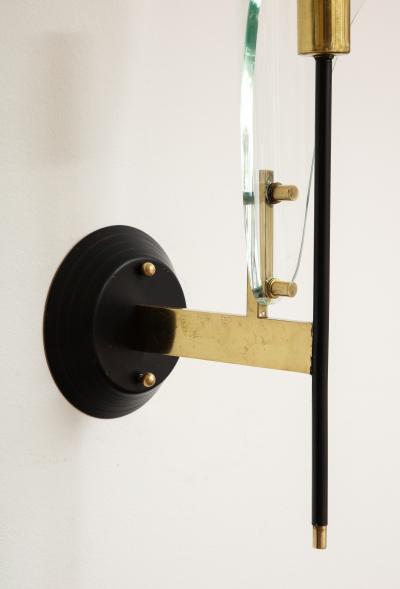  Fontana Arte FontanaArte Max Ingrand for Fontana Arte Glass Wall Sconces circa 1960