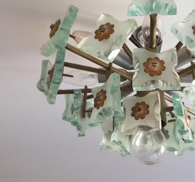  Fontana Arte FontanaArte Mid Century Modern chandelier by fontana Arte
