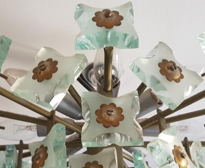  Fontana Arte FontanaArte Mid Century Modern chandelier by fontana Arte