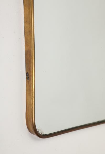  Fontana Arte FontanaArte Midcentury Brass Shaped Brass Mirror by Fontana Arte