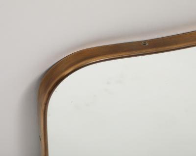  Fontana Arte FontanaArte Midcentury Brass Shaped Brass Mirror by Fontana Arte