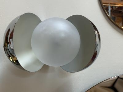  Fontana Arte FontanaArte Pair of Diaframma Sconces by Fontana Arte Italy 1960s