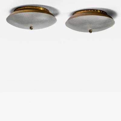  Fontana Arte FontanaArte Pair of Fontana Arte ceiling lamps