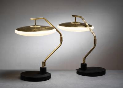  Fontana Arte FontanaArte Pair of Max Ingrand table lamps for Fontana Arte