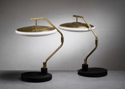  Fontana Arte FontanaArte Pair of Max Ingrand table lamps for Fontana Arte