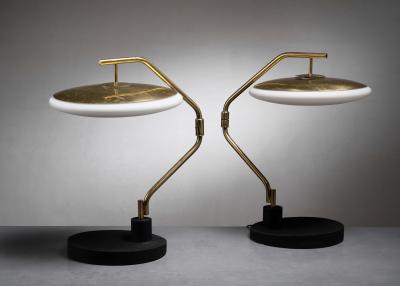  Fontana Arte FontanaArte Pair of Max Ingrand table lamps for Fontana Arte