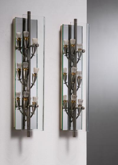  Fontana Arte FontanaArte Pair of Pietro Chiesa wall lamps for Fontana Arte